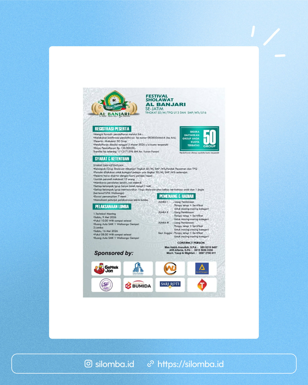 Festival Sholawat Al Banjari Se-Jatim - Poster 1