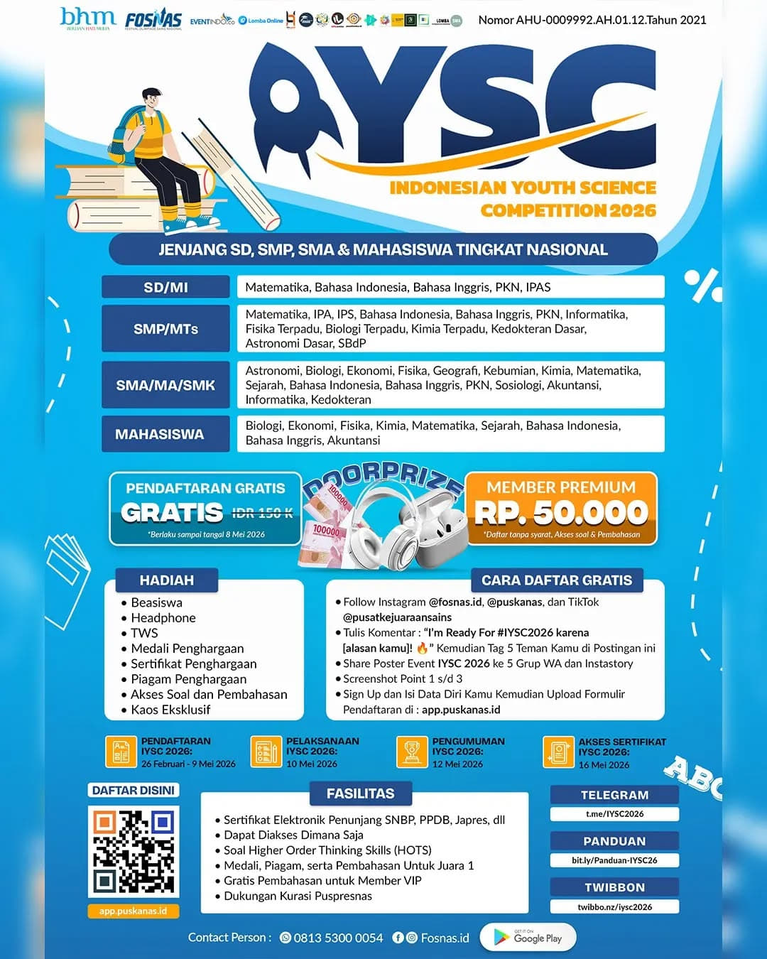 INDONESIAN YOUTH SCIENCE COMPETITION (IYSC) 2026 - Poster 2