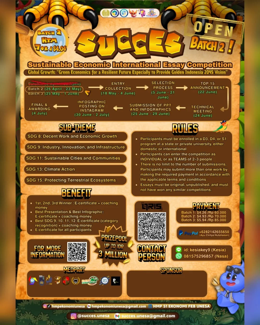 Sustainable Economic International Essay Competition (SUCCES 2026) - Poster 2