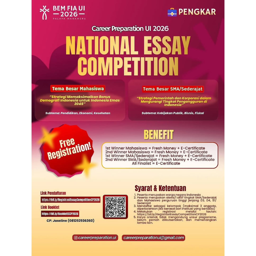 The Carrer Preparation 2026 National Essay Competition - Poster 2