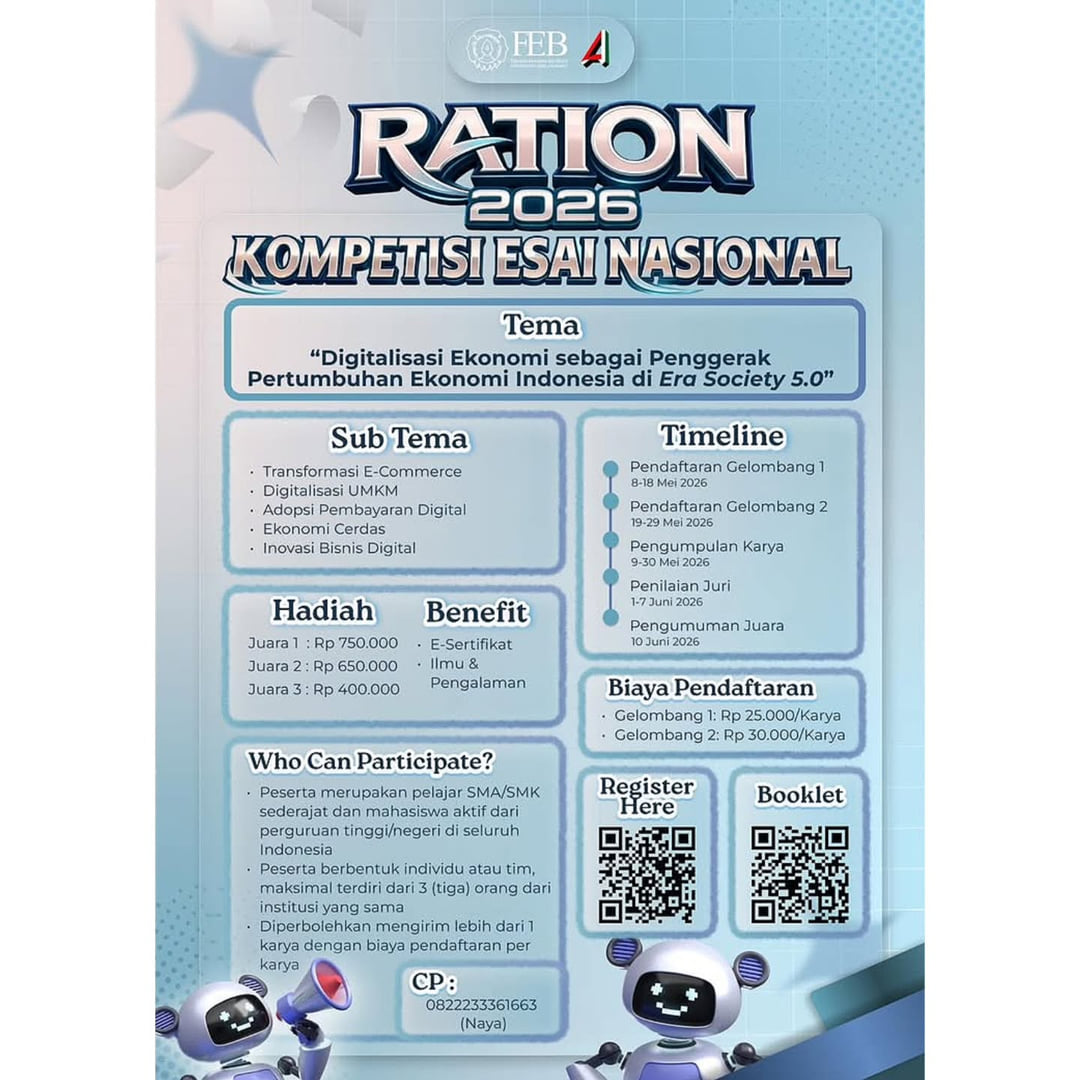 KOMPETISI ESAI NASIONAL RATION 2026 - Poster 2