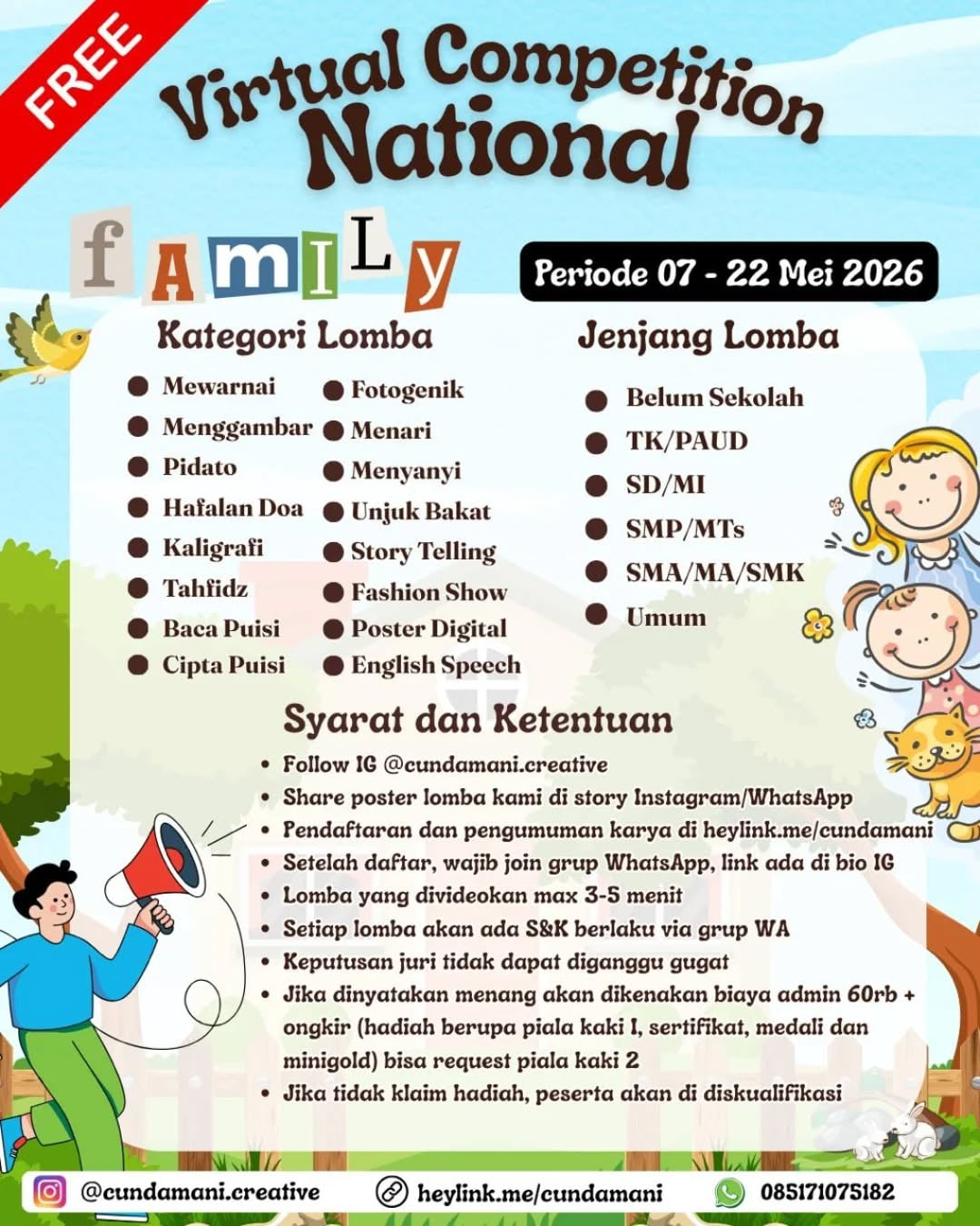 Family's Day/Hari Keluarga Lomba Online Nasional - Poster 2