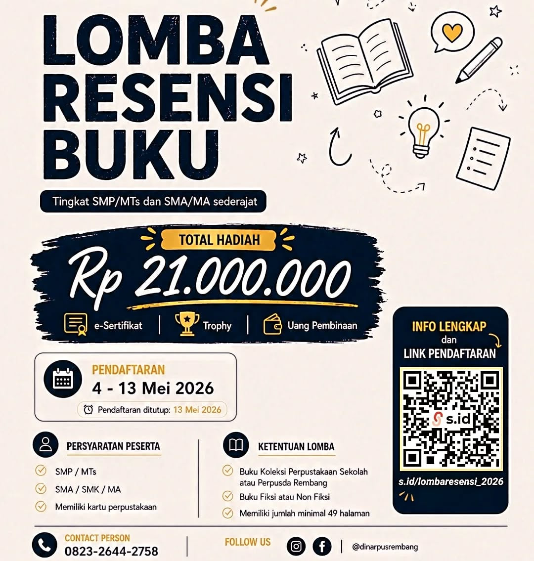 Lomba Resensi Buku 2026 - Poster 2