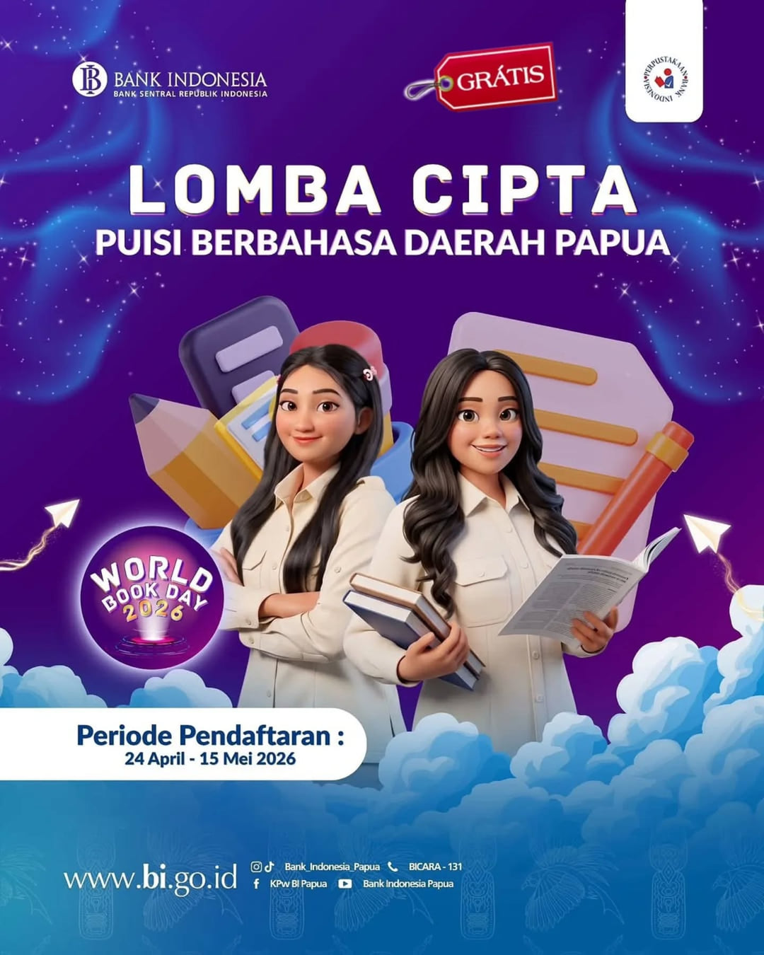 LOMBA CIPTA PUISI BERBAHASA DAERAH PAPUA - Poster 2